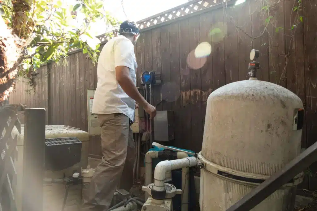 Filter pressure check